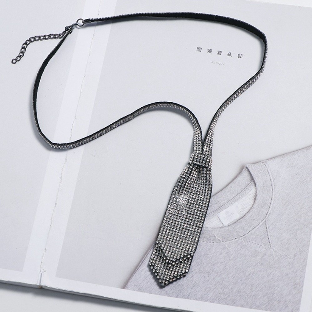 Women'S Formal Wear Accessories - 반짝이는 조절 가능한 라인스톤 넥타이, 이중