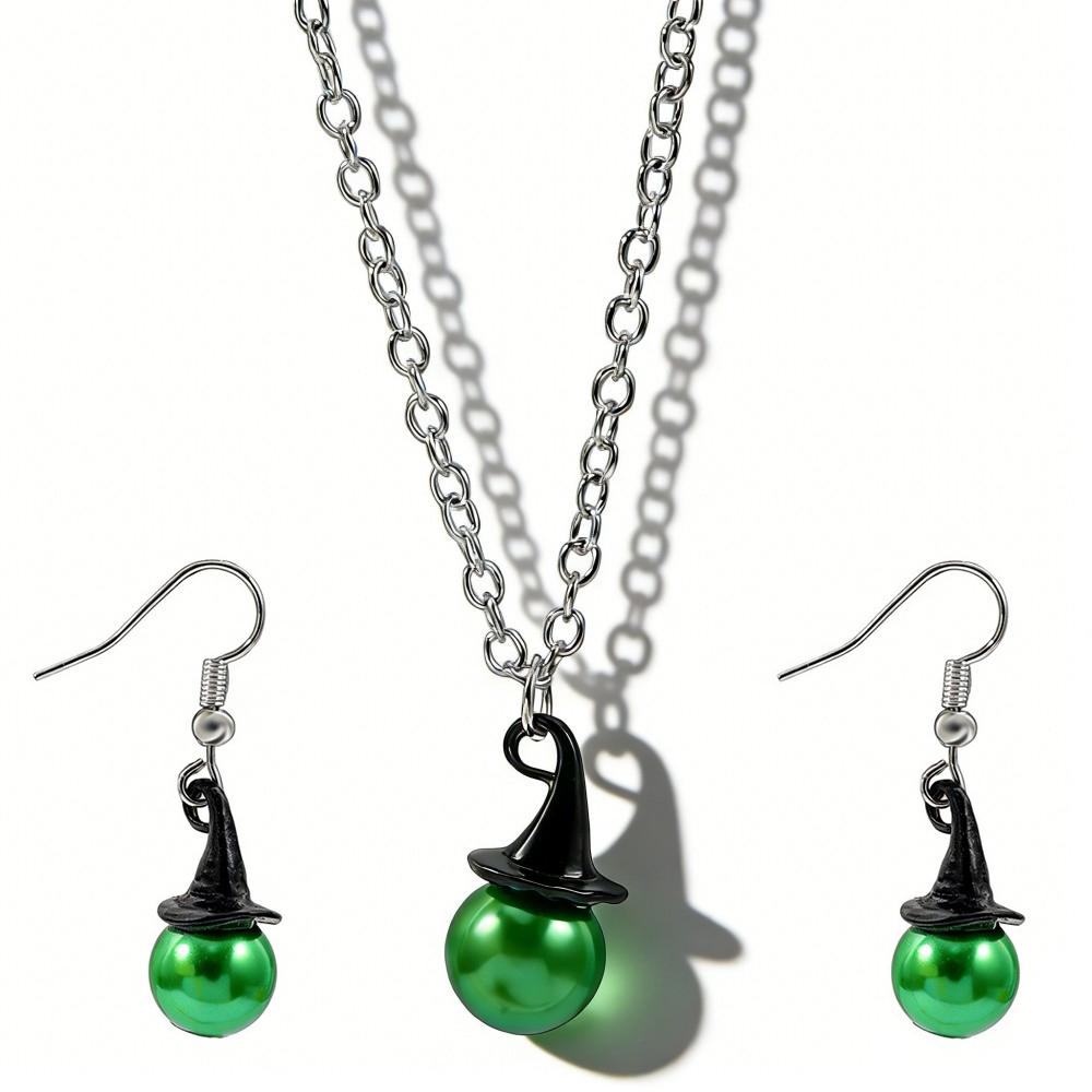 Pearl Necklace Set - Wicked Inspired 마녀 모자 & 크라운