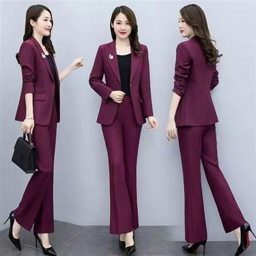 Women'S Formal Wear With Pants - 2피스/세트 여성 정장 코트 팬츠 세트