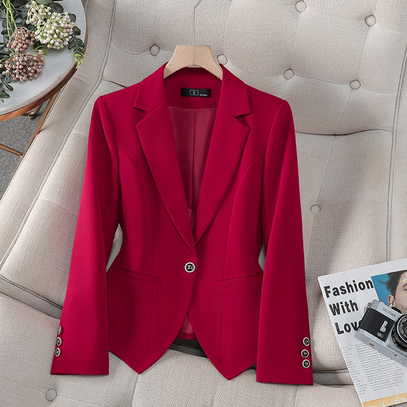 새로운 패션 여성 정장 블레이저 여성 레드 화이트 블랙 - Women'S Office Formal Wear For Ladies 리뷰 및 가격
