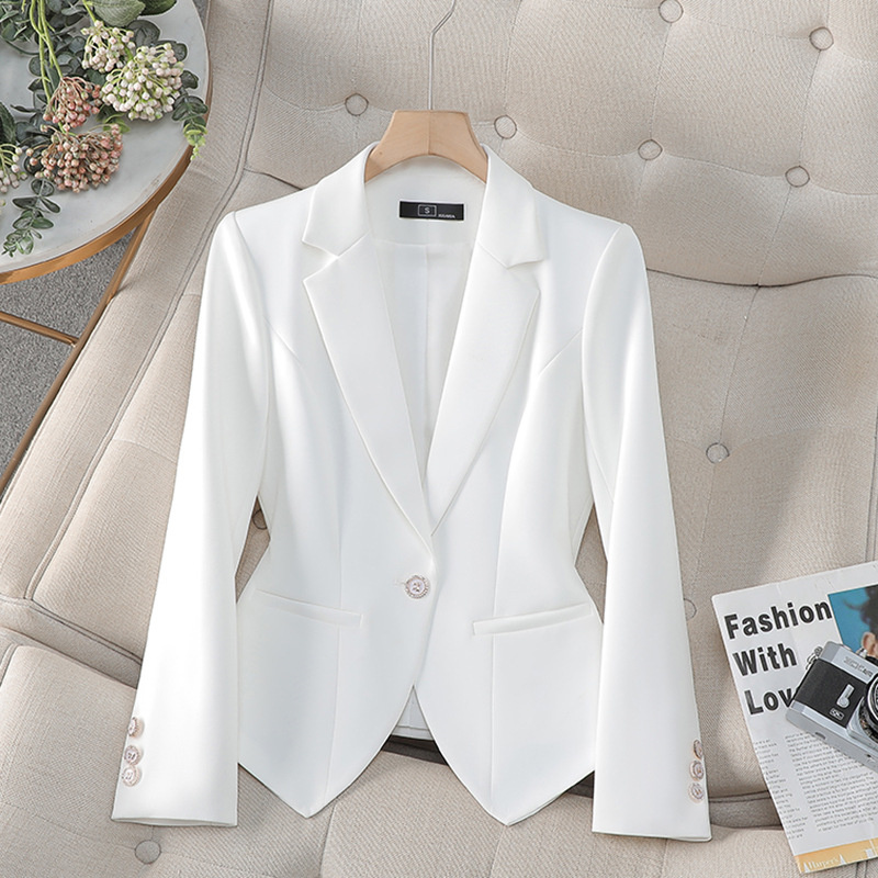 새로운 패션 여성 정장 블레이저 여성 레드 화이트 블랙 - Women'S Office Formal Wear For Ladies 리뷰 및 가격