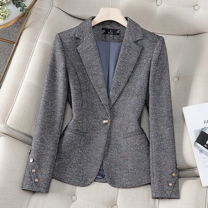 오피스 레이디 블레이저 여성 재킷 긴 소매 싱글 버튼  - Women'S Office Formal Wear For Ladies 리뷰 및 가격