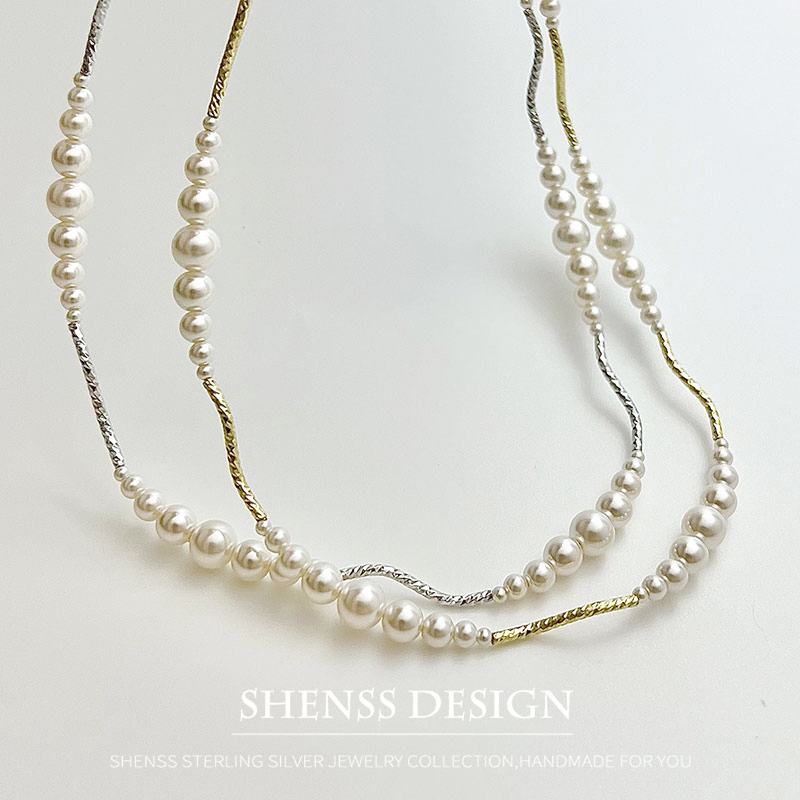 모조 진주 짧은 목걸이 팔찌, 구리 도금, 14k 골드 - Pearl Necklace Set 리뷰 및 가격