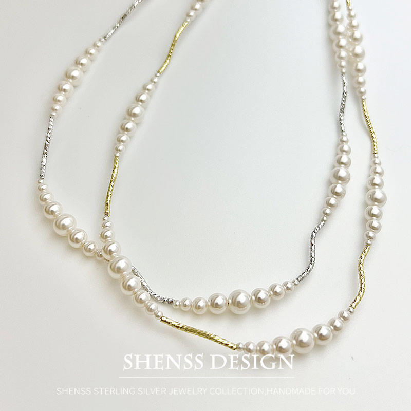 모조 진주 짧은 목걸이 팔찌, 구리 도금, 14k 골드 - Pearl Necklace Set 리뷰 및 가격