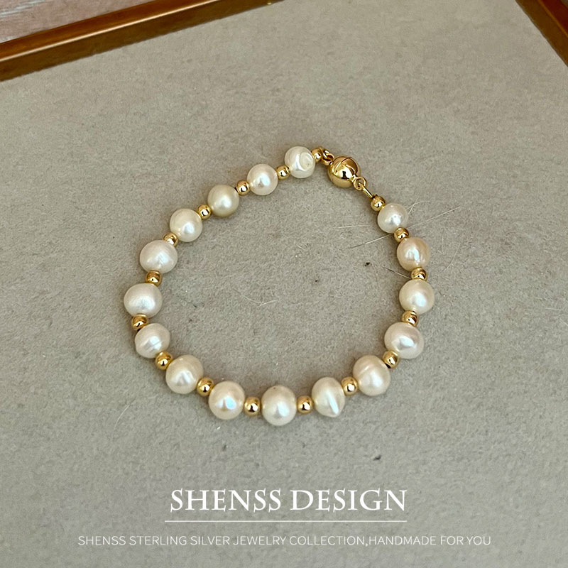 여성용 클래식 템퍼러먼트 천연 담수 진주 목걸이 팔찌, - Pearl Necklace Set 리뷰 및 가격