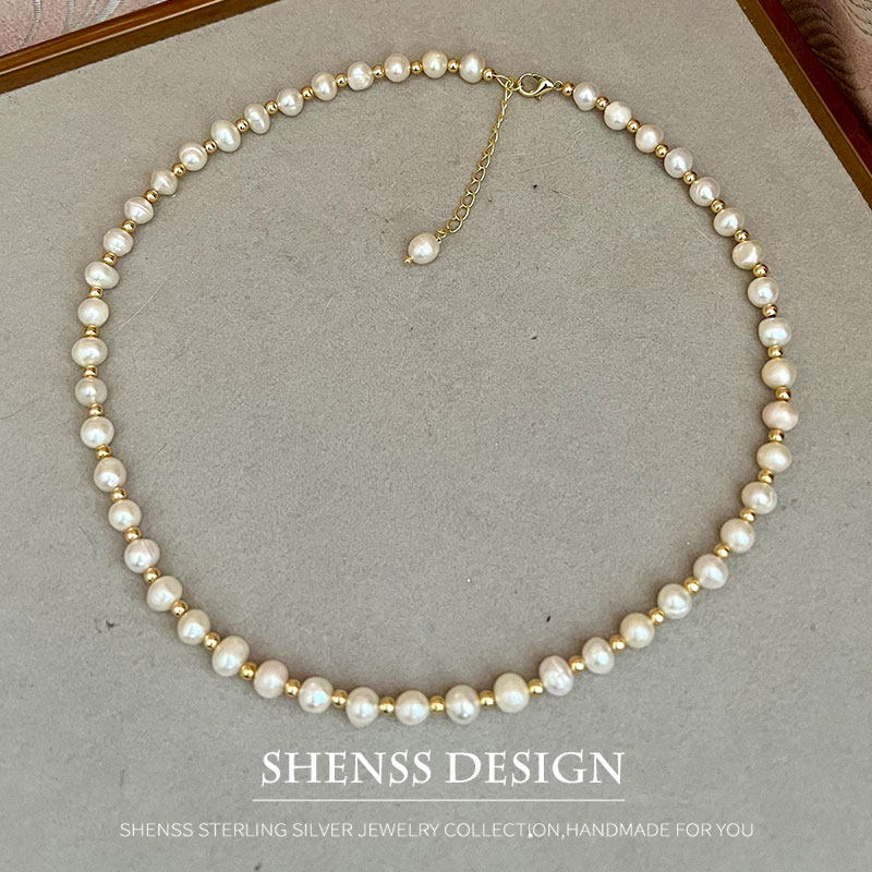 여성용 클래식 템퍼러먼트 천연 담수 진주 목걸이 팔찌, - Pearl Necklace Set 리뷰 및 가격