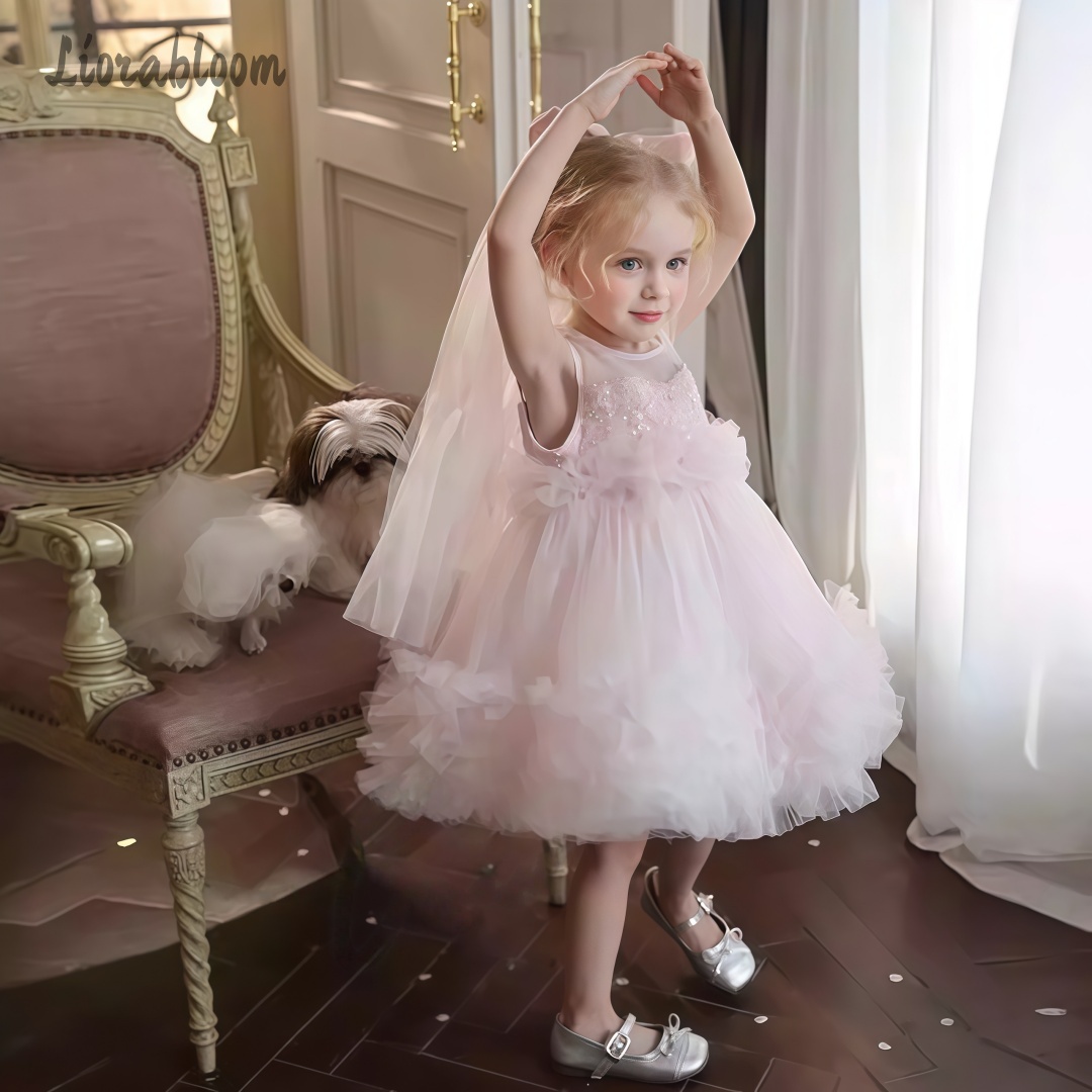 여아용 튤 가운 레이어드 스커트 디자인 플라워 걸 드레 - Women Formal Wear With Skirt 리뷰 및 가격
