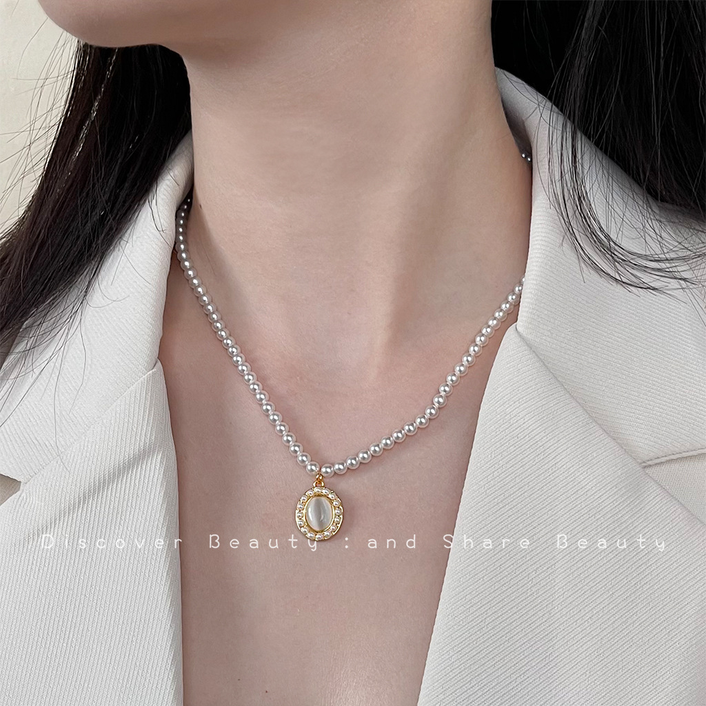 DIY 액세서리 빈티지 부채꼴 지르콘 귀걸이 여성용 프 - Pearl Necklace Set 리뷰 및 가격
