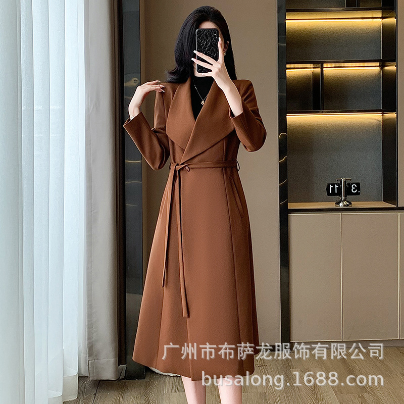 2025년 신상 가을 겨울 여성 트렌치코트, 유럽 스타 - Women'S Office Formal Wear For Ladies 리뷰 및 가격