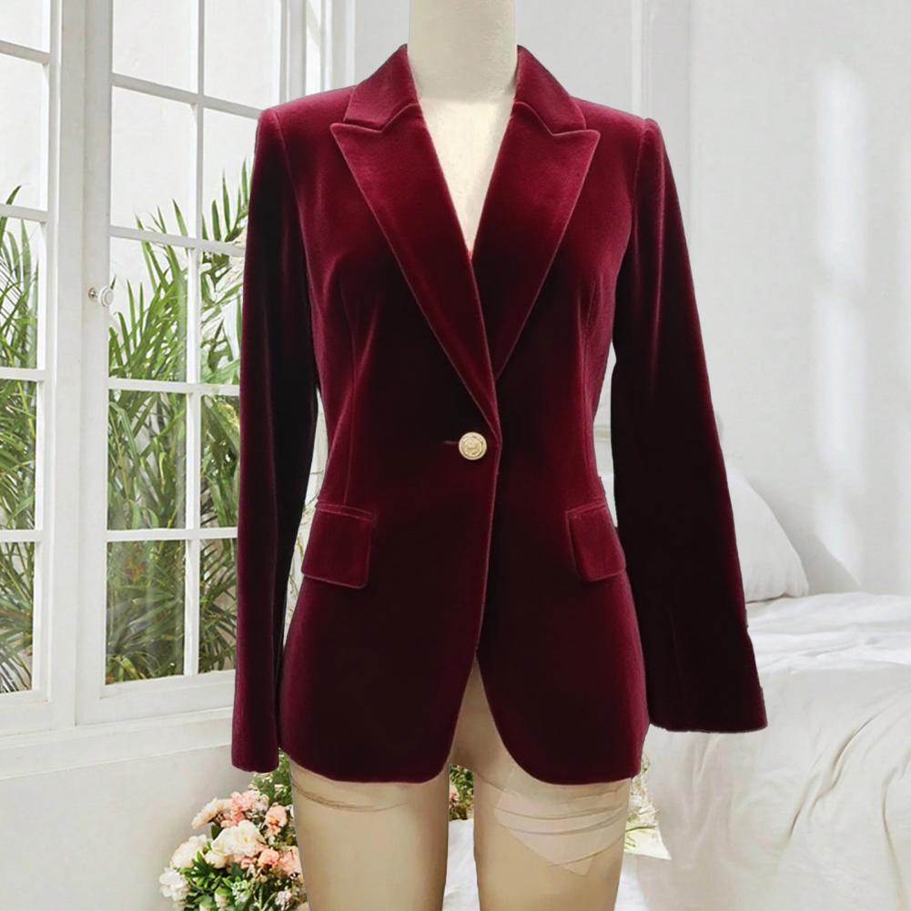 벨벳 대형 여성용 프롬 피크드 라펠 레이디 오피스 턱시 - Women'S Formal Wear For Wedding Guest 리뷰 및 가격