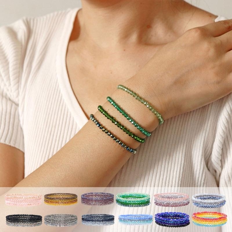 조정 가능한 여러 가지 빛깔의 크리스탈 팔찌 캐주얼 의 - Women'S Formal Wear Accessories 리뷰 및 가격