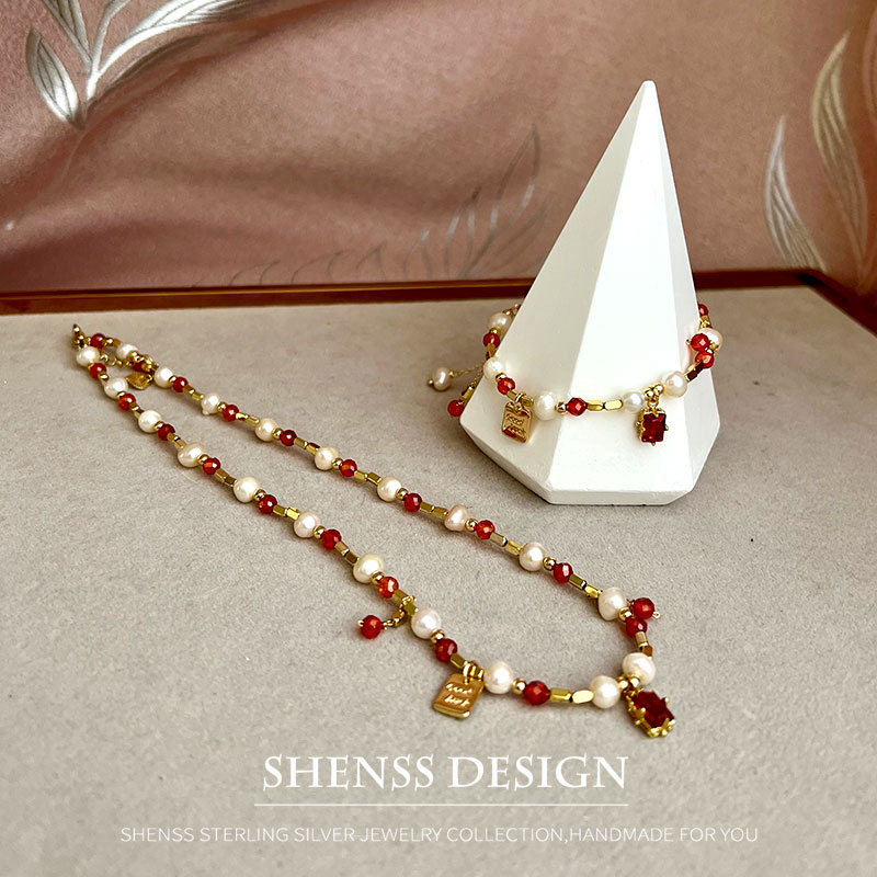 천연 담수 진주 지르콘 펜던트 목걸이, 구리 도금, 1 - Pearl Necklace Set 리뷰 및 가격