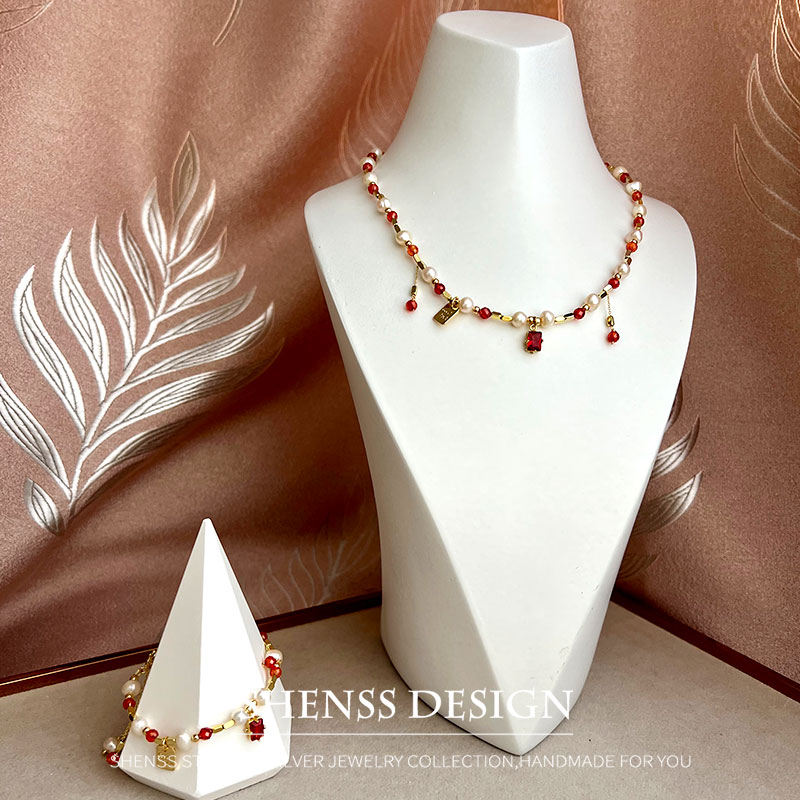 천연 담수 진주 지르콘 펜던트 목걸이, 구리 도금, 1 - Pearl Necklace Set 리뷰 및 가격