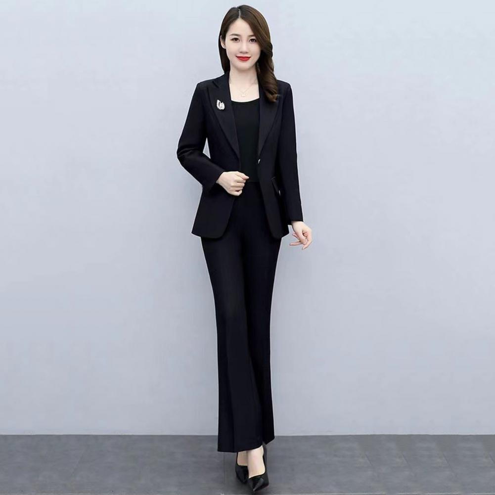 2피스/세트 여성 정장 코트 팬츠 세트 턴다운 칼라 긴 - Women'S Formal Wear With Pants 리뷰 및 가격
