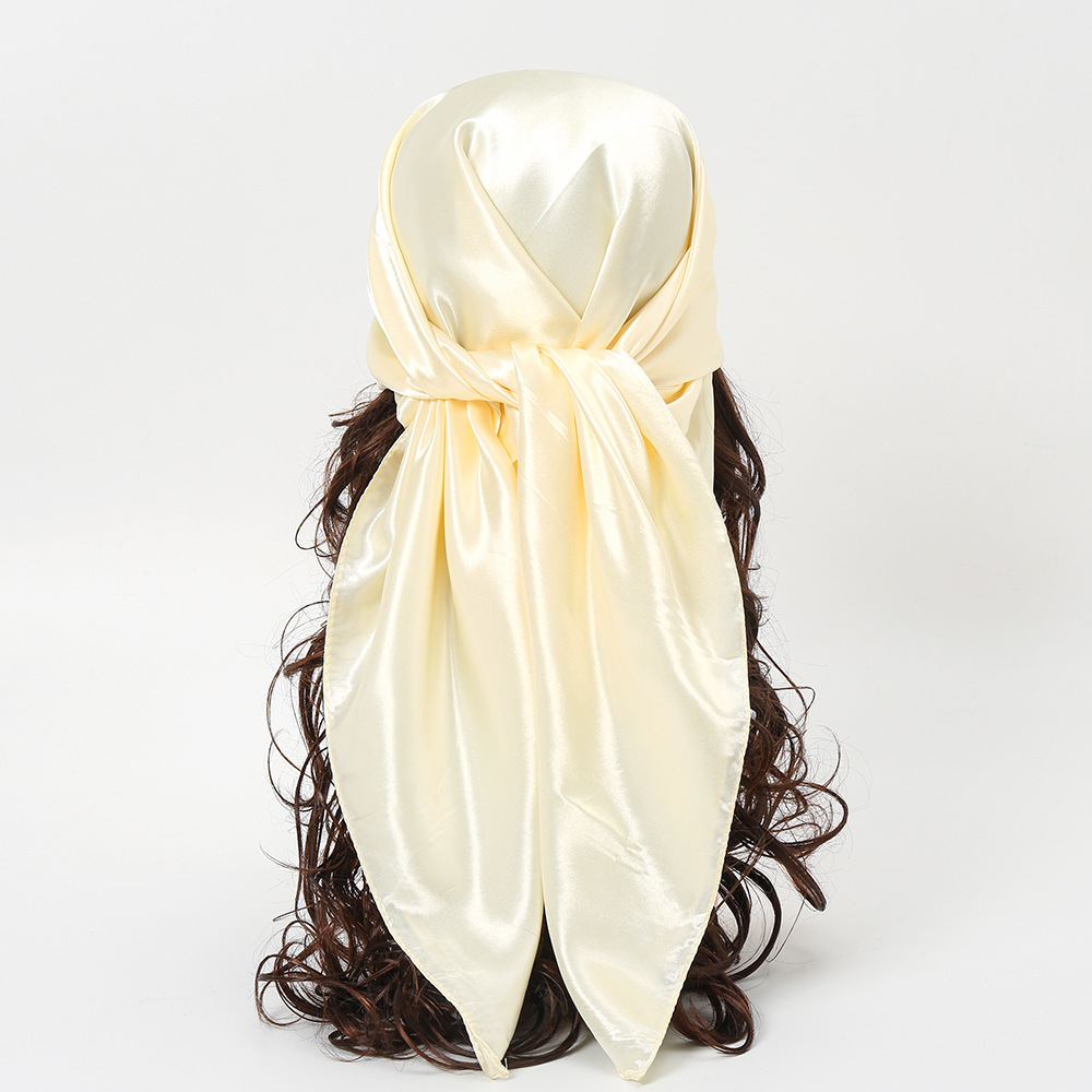 90cm 솔리드 컬러 네커치프 히잡 스카프 여성용 실크 - Scarf Silk Neck 리뷰 및 가격
